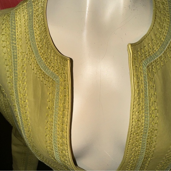 Chinese Belgium Design embroidered leather tailored jacket 4 - Picture 9 of 16